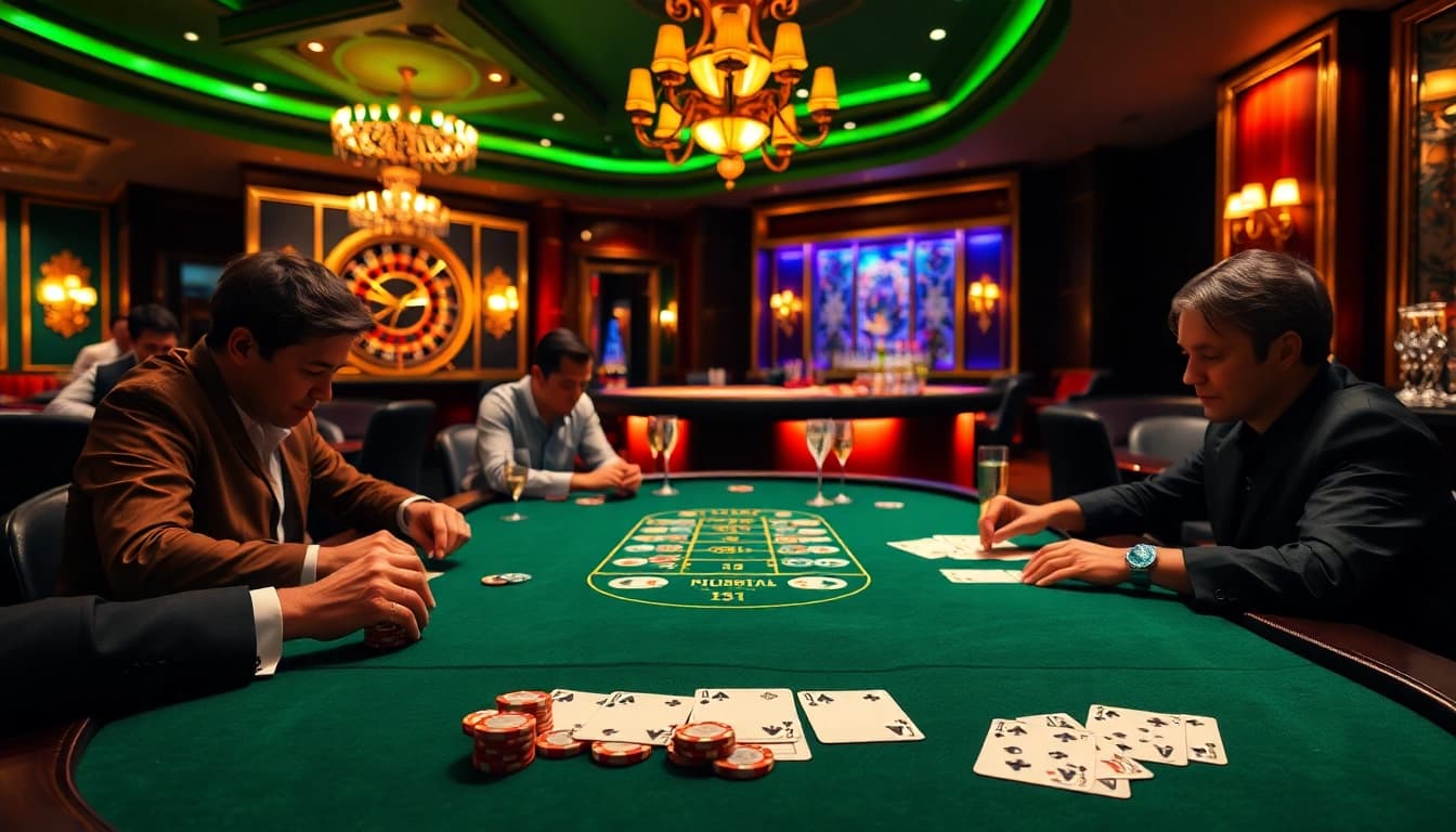 Engaging poker players strategizing at a table while exploring hidden wiki tor insights.