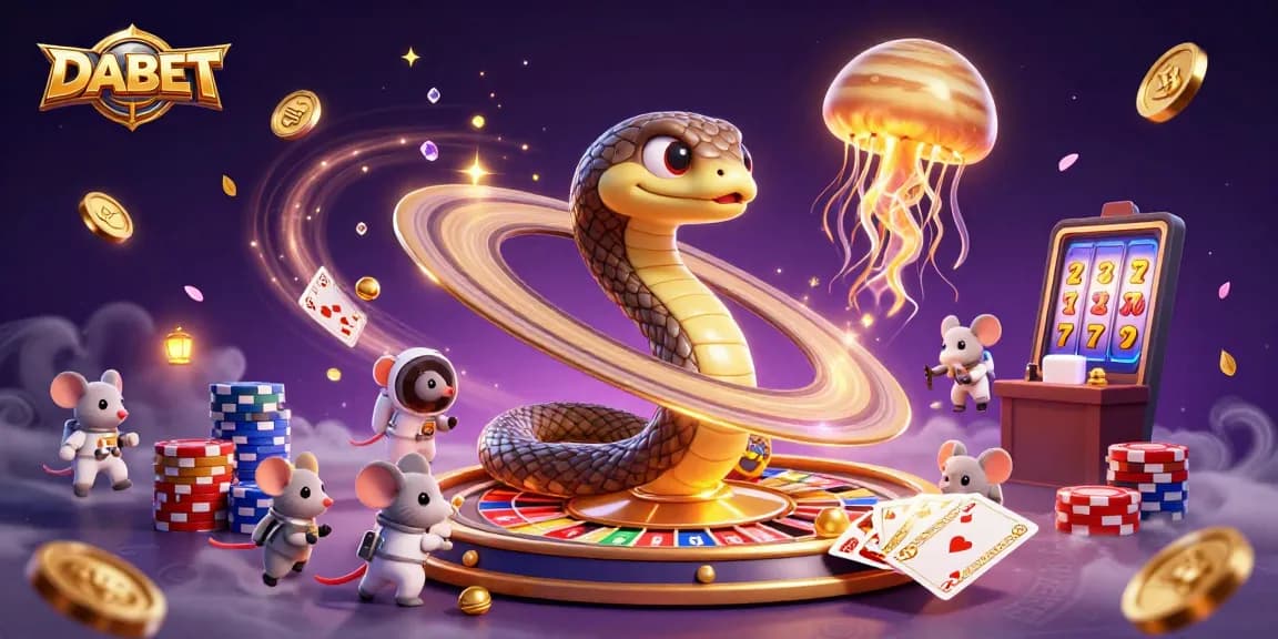 DABET offers a thrilling casino experience with vibrant character dynamics and dazzling gaming elements.
