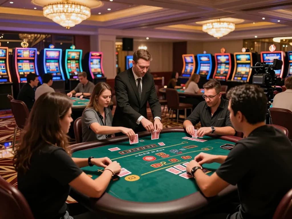 Players engaging in intense gameplay at KKWIN casino, showcasing dynamic casino action