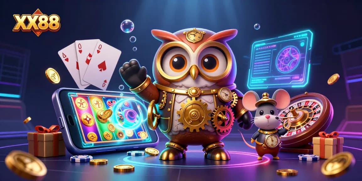 Experience thrilling gameplay at XX88 with vibrant casino elements and captivating characters.