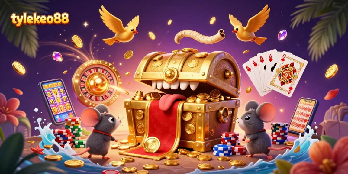 Experience the thrill of betting with tylekeo88's captivating 3D illustration showcasing casino excitement.