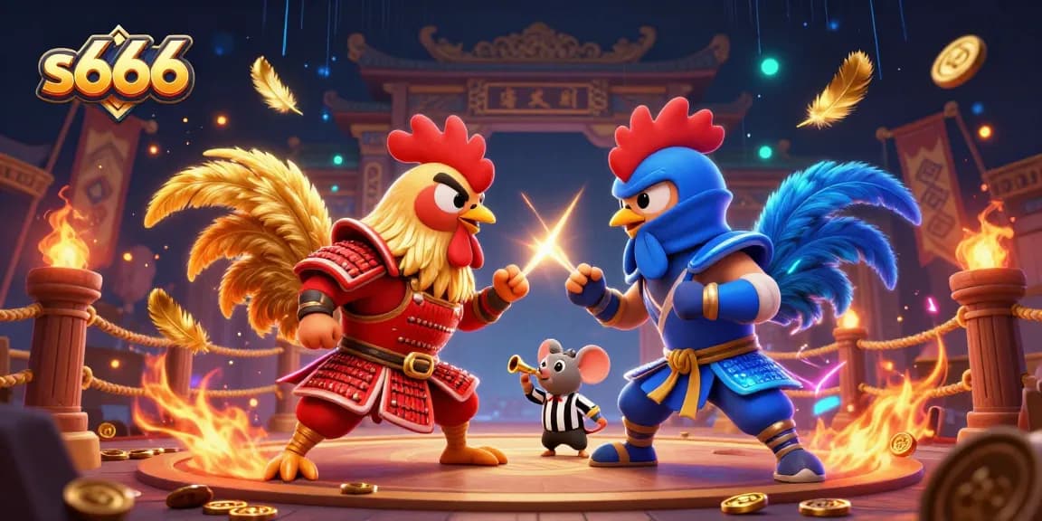 Witness thrilling rooster battles at s666, featuring dynamic characters and gambling elements.