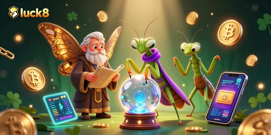 Experience luck8 with vibrant characters revealing fortunes in this animated casino scene.