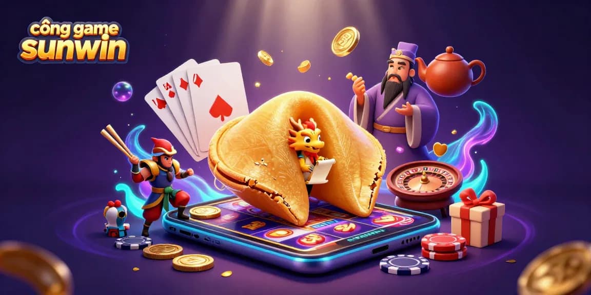 Experience thrilling gameplay at cổng game sunwin surrounded by vibrant casino elements and golden treasures.