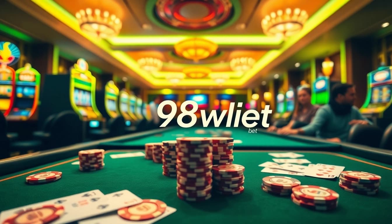 Experience the thrill of 98win bet at a luxurious casino table filled with action.