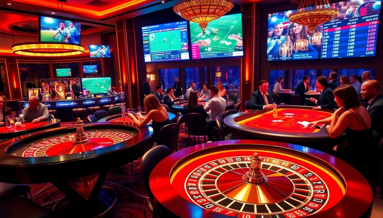 Thrilling PS99 thể thao betting action in a luxurious casino environment