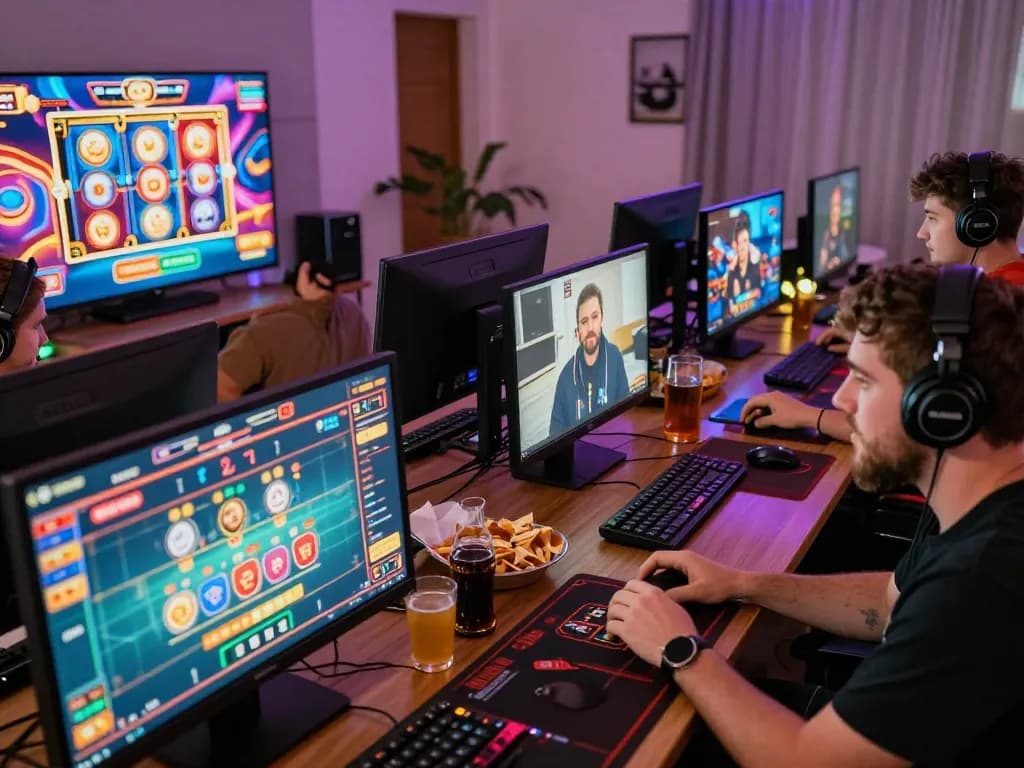 VUA99 players enjoying an immersive online gaming experience in a lively environment, showcasing vibrant graphics and social interaction.