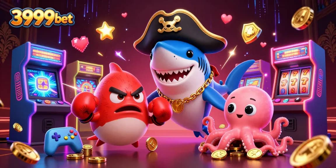 Join the fun at 3999bet with pirate gaming characters and colorful casino elements!
