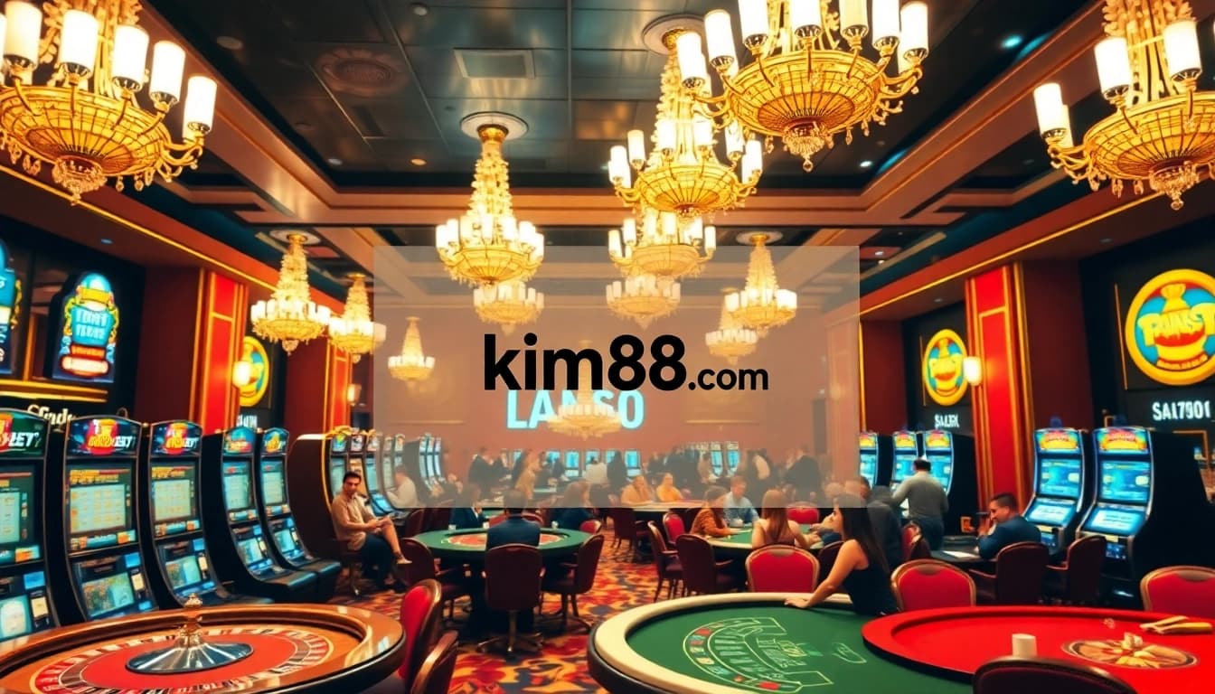 Engage in thrilling games at the luxurious kim88.com casino with professional players.