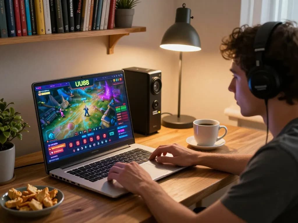 Engaging gameplay at UU88 online casino, showcasing a player immersed in an exciting gaming session.