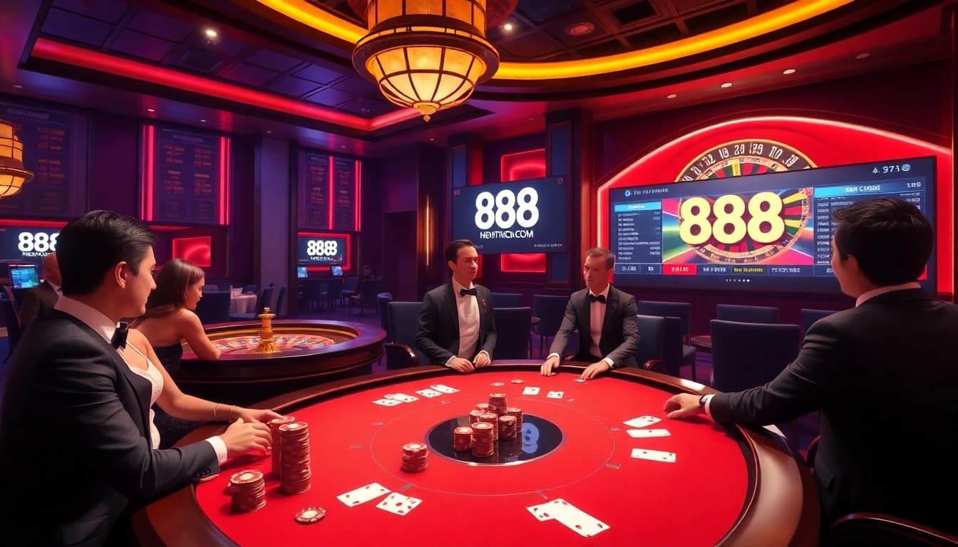 Experience thrilling gameplay at 888NEW COM with casino tables showcasing excitement and strategy.