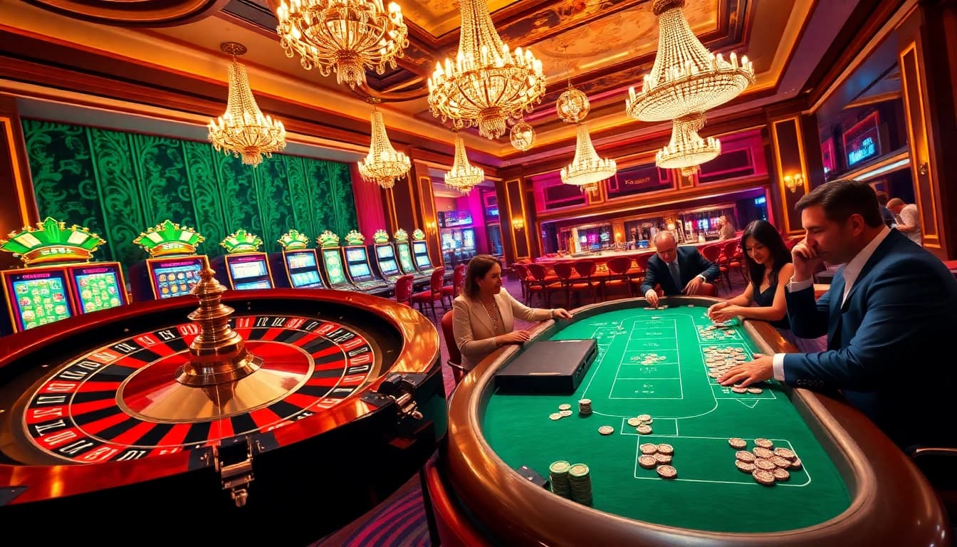 Experience the excitement of gambling at https://abc8.movie/ with players at roulette and poker tables.