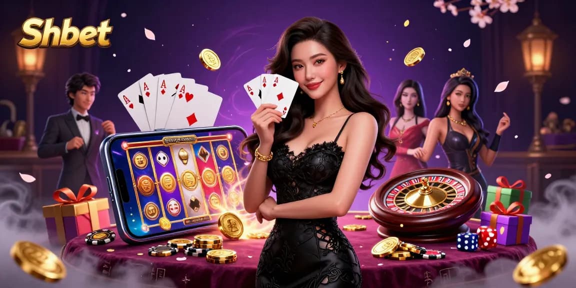 Shbet offers a captivating casino experience with vibrant games, ace playing cards, and luxury decor.