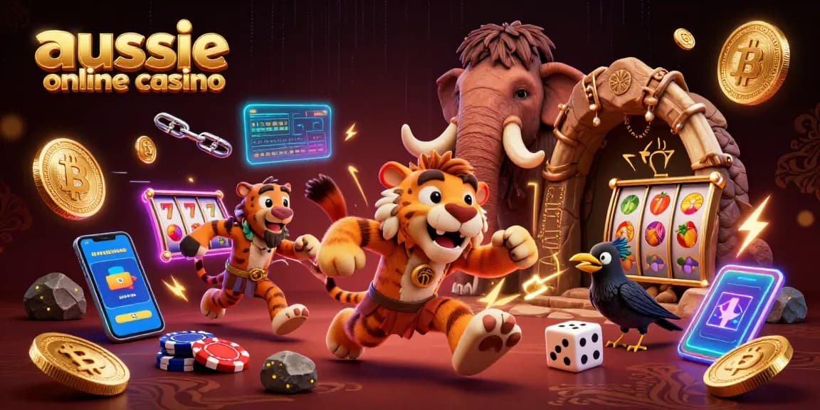 Experience vibrant gameplay at an aussie online casino with ancient characters and modern crypto elements.