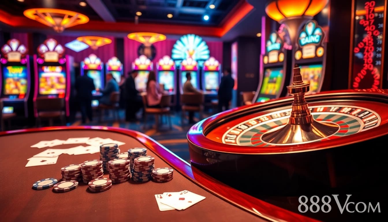 Experience thrilling gaming at 888VI COM with vibrant casino tables and exciting poker action.