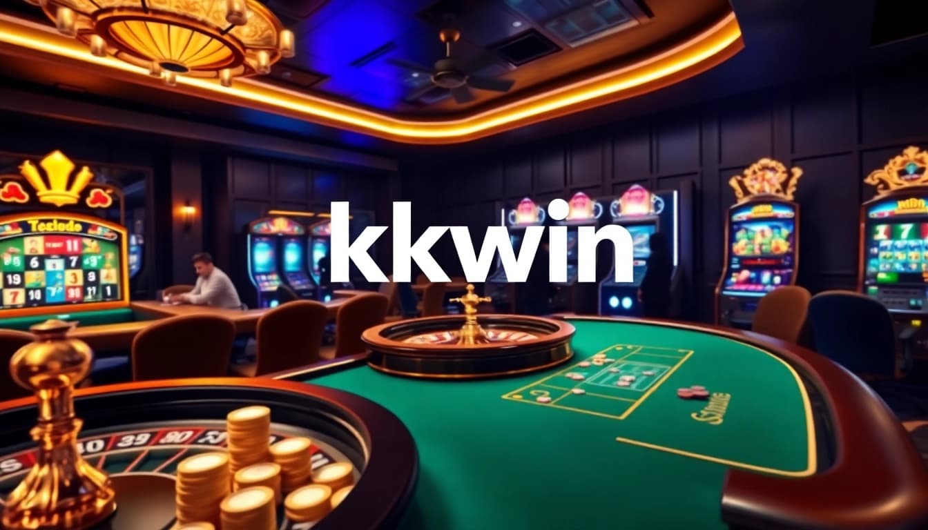 Players enjoy gaming at kkwin, featuring vibrant slot machines and a thrilling casino atmosphere.