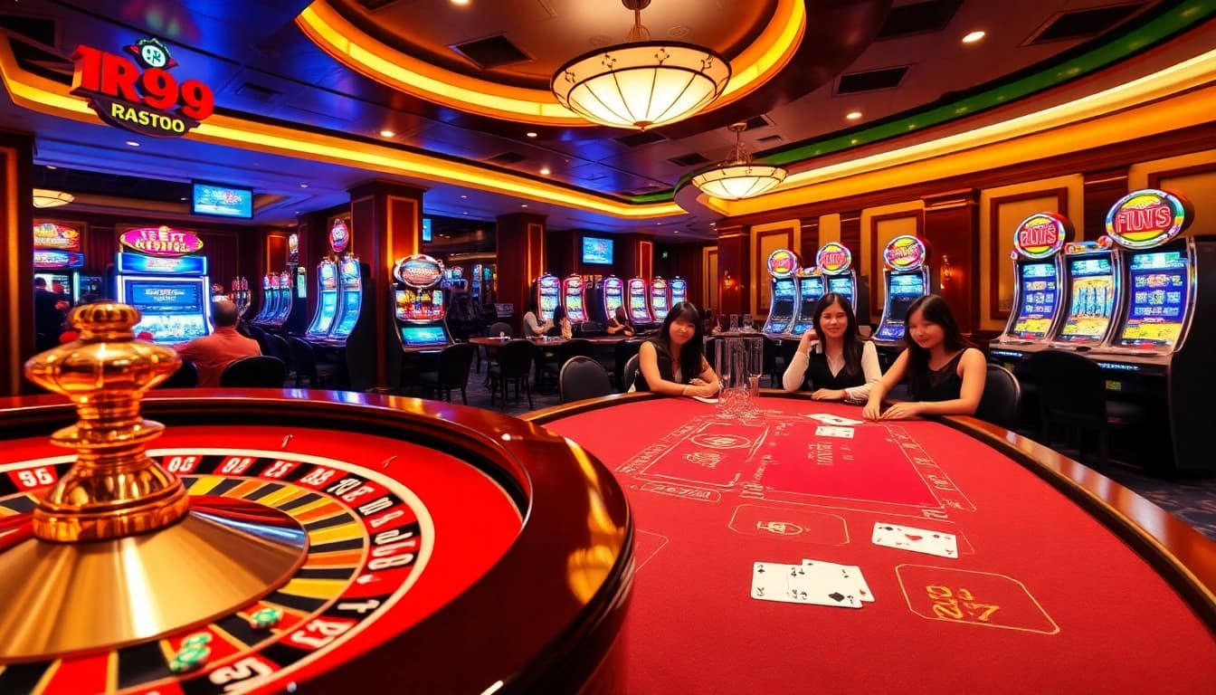 Experience excitement at RR99 online casino with dynamic gaming action and vibrant roulette.