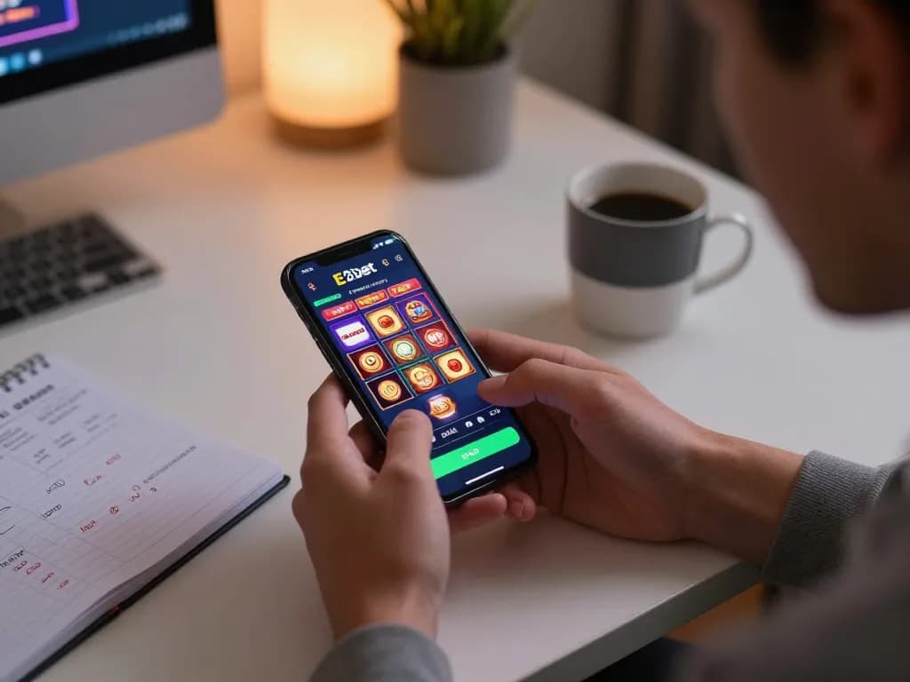 Engaging gameplay on E2bet mobile casino app showcasing vibrant slot interface