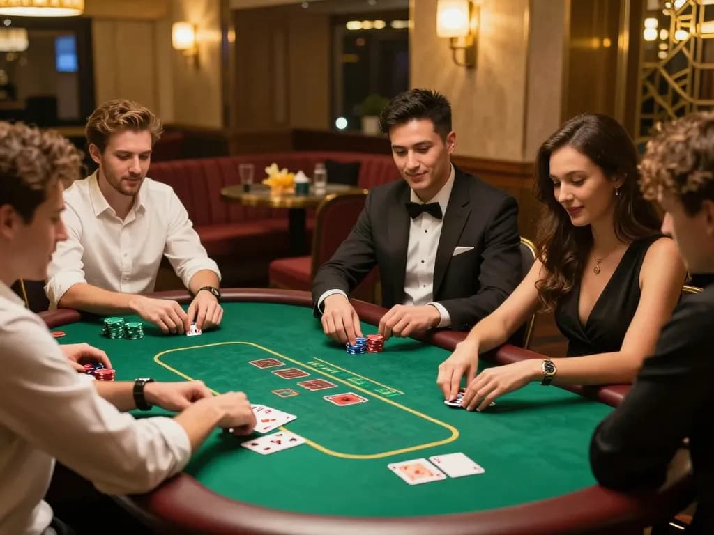 GO8 poker night with friends enjoying a lively game and responsible gambling atmosphere