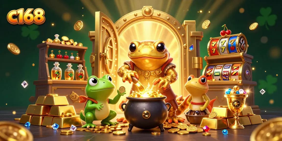 Experience wealth and excitement at c168 with vibrant slot reels and enchanting alchemists.