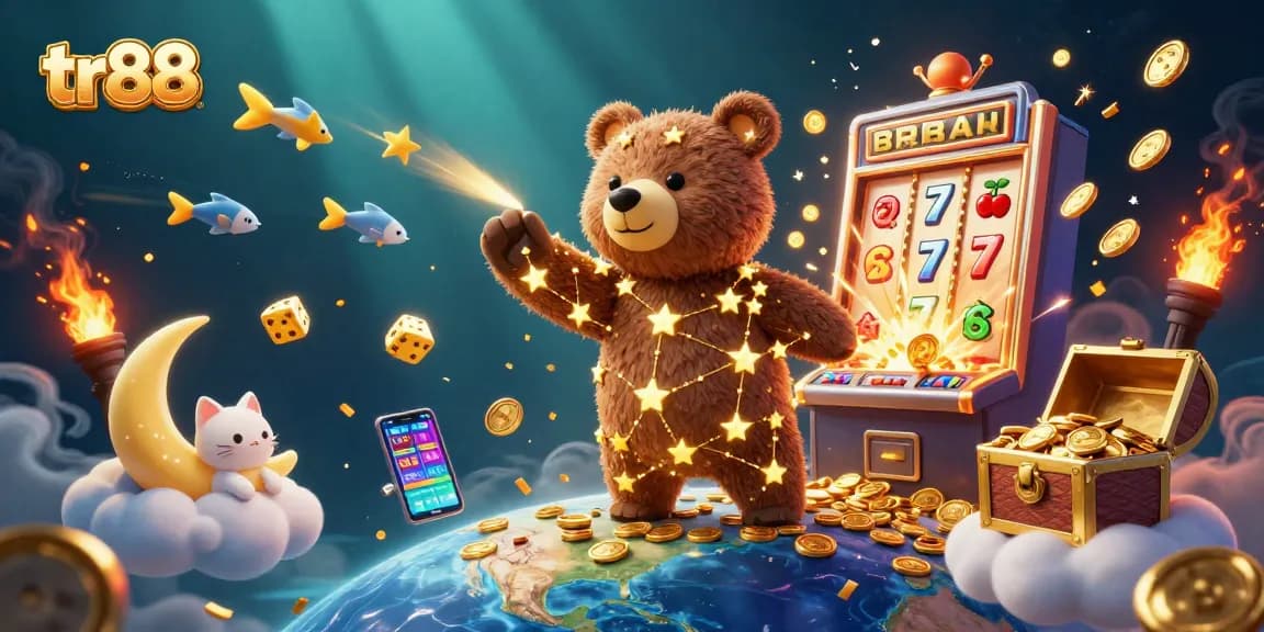 Play at tr88 for exciting jackpots overflowing from 3D slot machines in a vibrant casino universe.