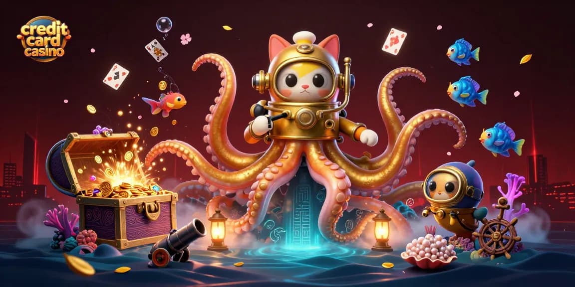 Engage instantly at a credit card casino with vibrant characters and thrilling game elements.