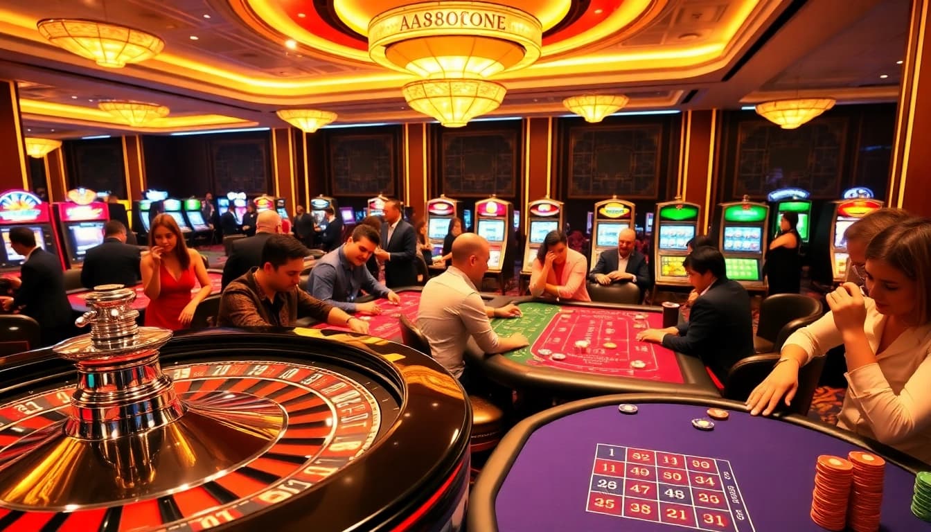 Enjoying high stakes gaming at AA88 COM casino with vibrant tables and motivated players.