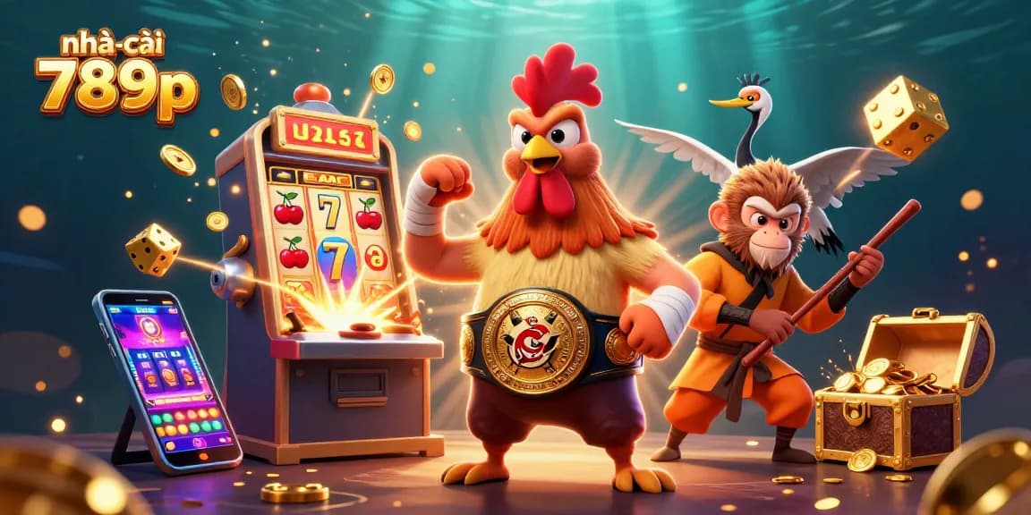 Engage with exciting games at nhà cái 789p, featuring dynamic 3D characters and casino elements in action.