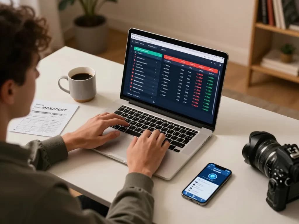 Bongdalu user engaging in online sports betting, evaluating odds on a laptop with focus and strategy.