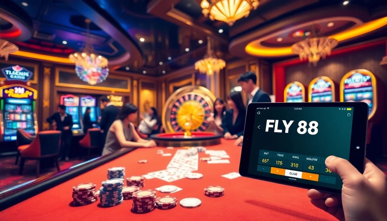 Experience the excitement of gambling on the trang chủ FLY88 with engaging card games and vibrant casino visuals.