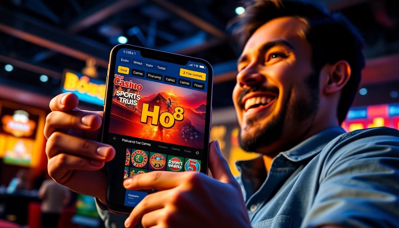 Engaging Ho88 online gambling platform showcasing vibrant smartphone gaming experience.