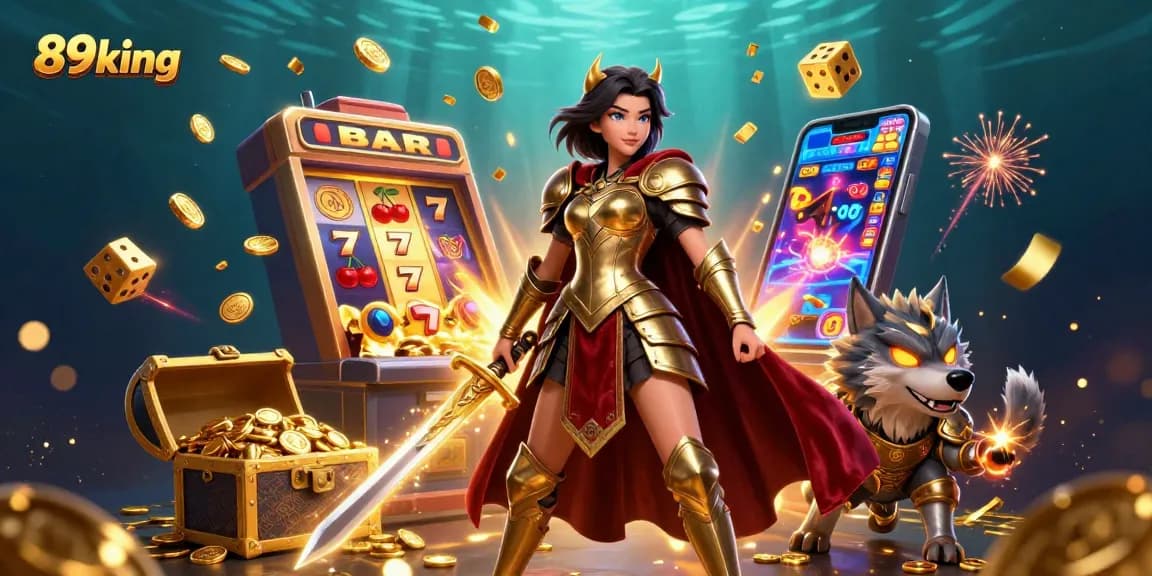 Experience thrilling jackpots and casino adventures with 89king's vibrant 3D illustration.
