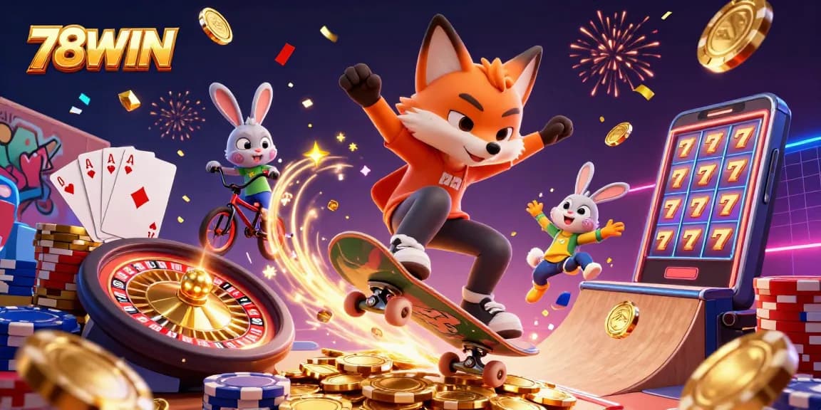 Engage in exciting gaming fun at 78WIN with spectacular casino-themed action and vibrant characters.