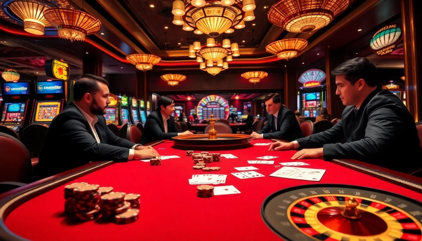 Experience thrilling poker action at the sunwin casino, featuring vibrant games and exciting atmosphere.