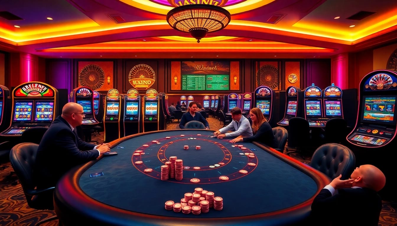 Experience thrilling gameplay at https://nk88zz.bio/ with vibrant casino tables and engaging players.