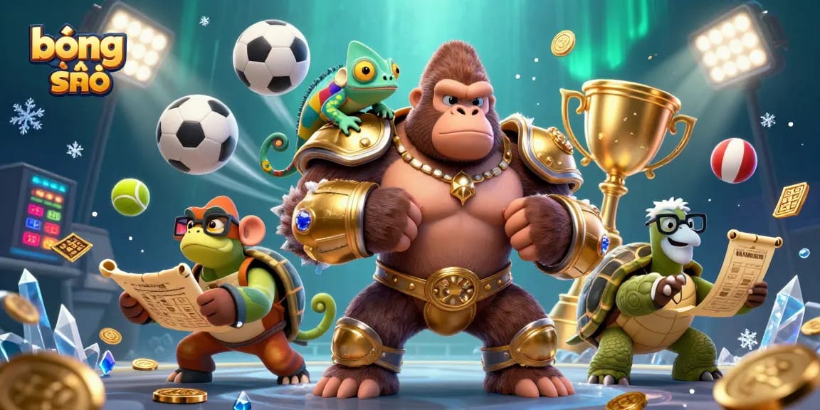 Engaging illustration capturing the excitement of bóng đá số with vibrant sports elements and colorful characters.