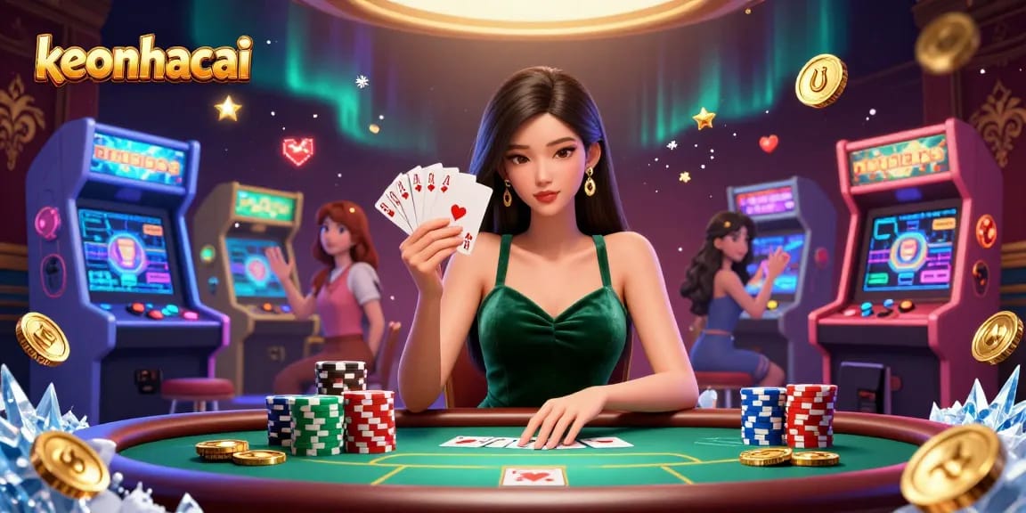 Engage in high-stakes poker with keonhacai's expert strategies and vibrant atmosphere.