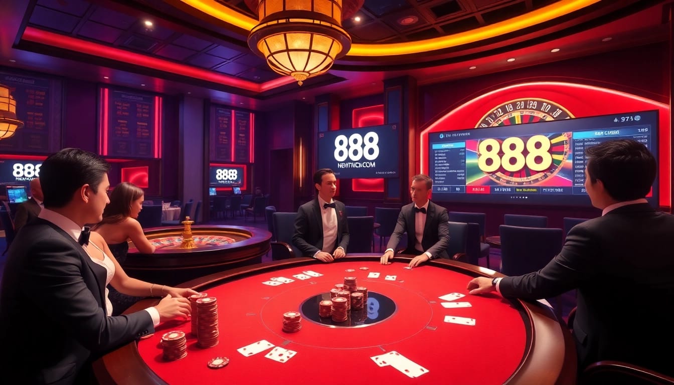 Experience thrilling gameplay at 888NEW COM with casino tables showcasing excitement and strategy.