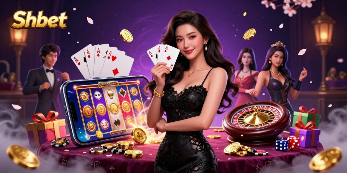 Shbet offers a captivating casino experience with vibrant games, ace playing cards, and luxury decor.