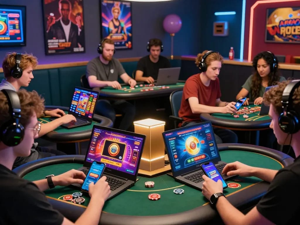 Players enjoying games on go-88.us.com, showcasing excitement and engagement in a vibrant online gaming environment.