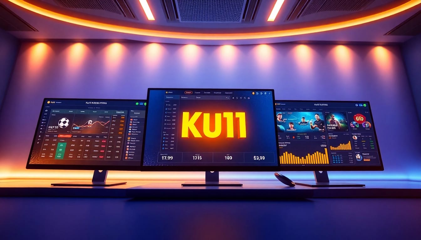 Engaging digital interface illustrating Ku11 betting platform features with vibrant colors and modern design.
