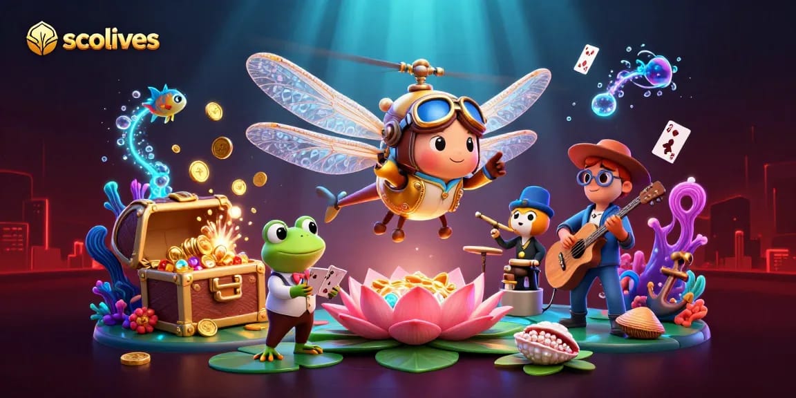 Socolives showcases immersive gaming with a colorful casino scene featuring unique characters and rich details.