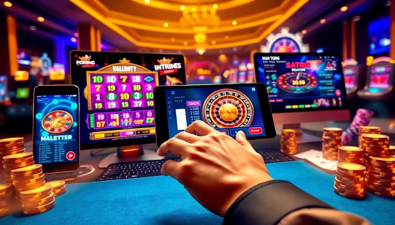 Engaging hm88.com platform showcasing vibrant casino games with dynamic betting actions