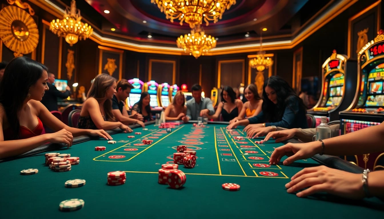 Players enjoy a thrilling game of baccarat at Haywin's luxurious casino table.