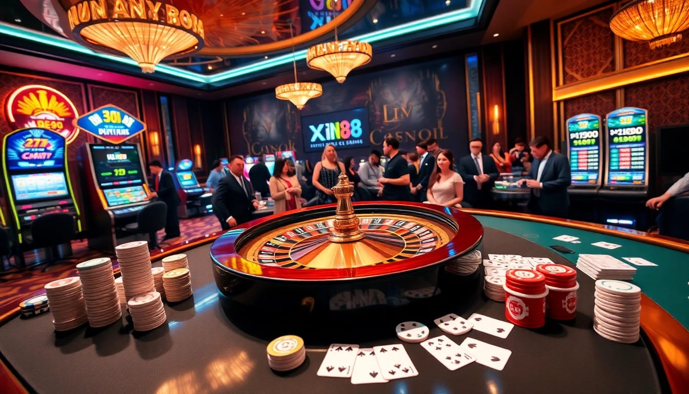 Win big at Xin88 with vibrant casino tables and thrilling online gaming action.