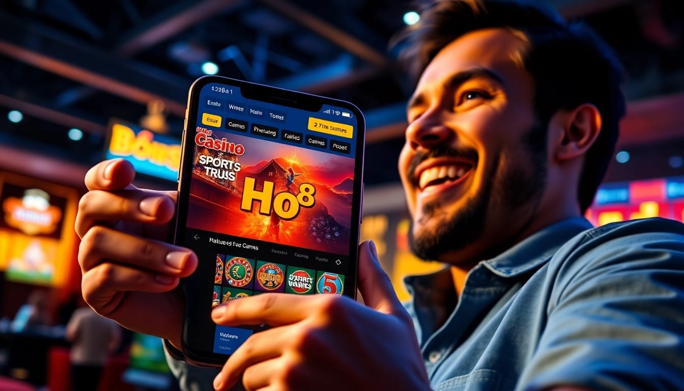 Engaging Ho88 online gambling platform showcasing vibrant smartphone gaming experience.