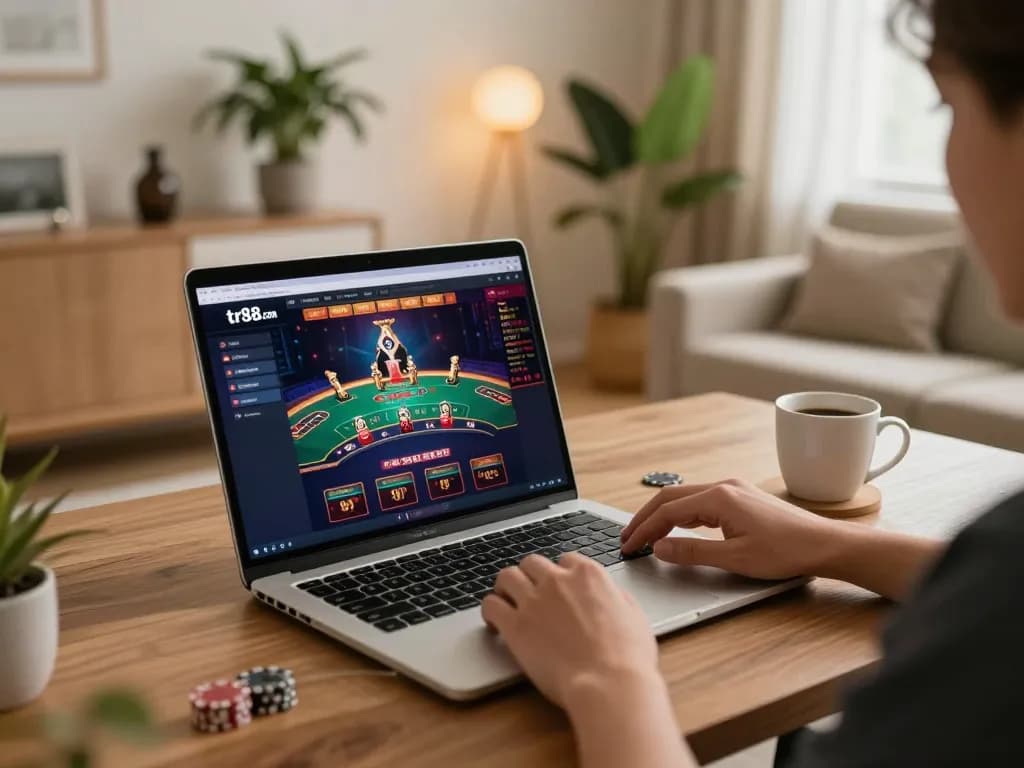 Experience online gameplay at tr88.com with a sleek setup, enhancing your betting strategies.