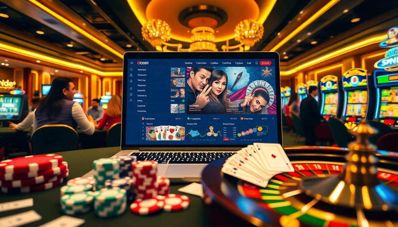 Experience thrilling gameplay at QQ88 with vibrant casino elements and engaged players.