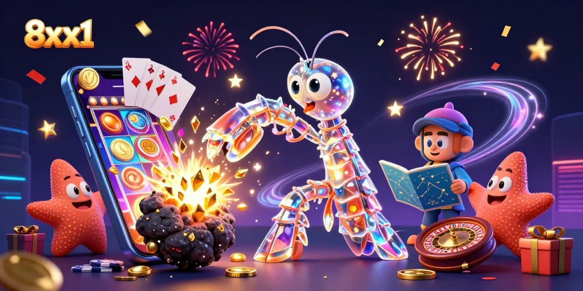 Engage with 8xx1's cartoon galactic samurai while winning golden gems in an online casino adventure.