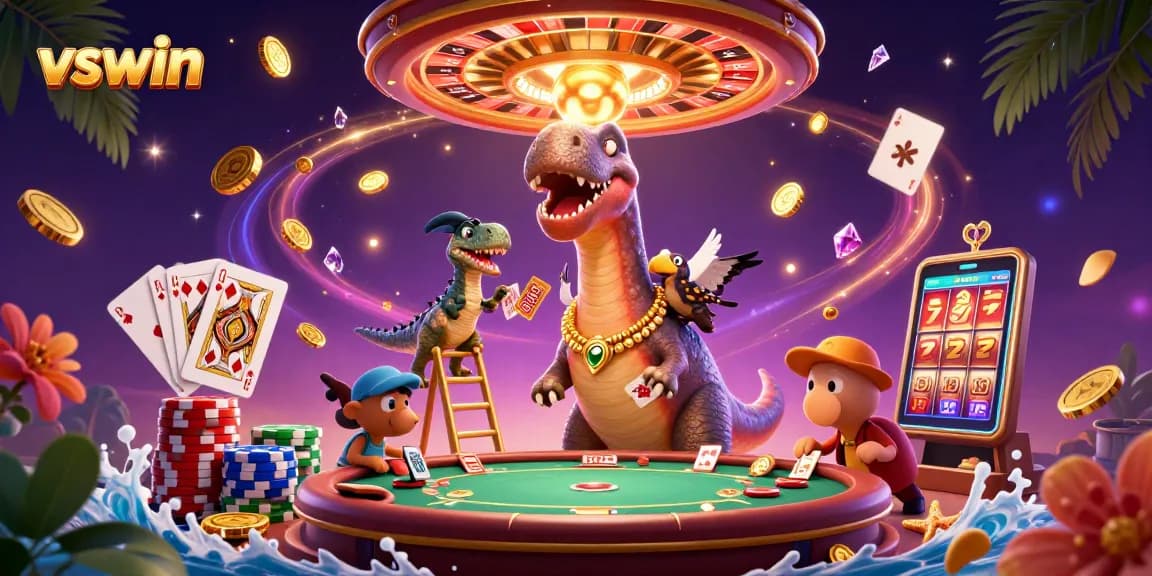 Engage in thrilling gameplay at vswin casino, featuring dynamic illustrations of bizarre characters and a variety of games.
